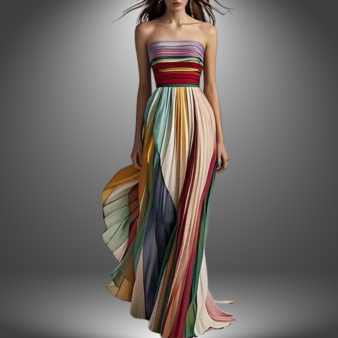 Clover | Off-Shoulder Evening Dress Rainbow Chic