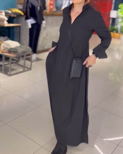 Evie - Retro Vibe Loose Fit Maxi Dress