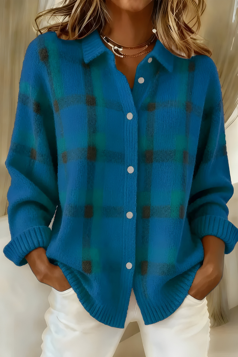 Aiza | Soft Check Cardigan