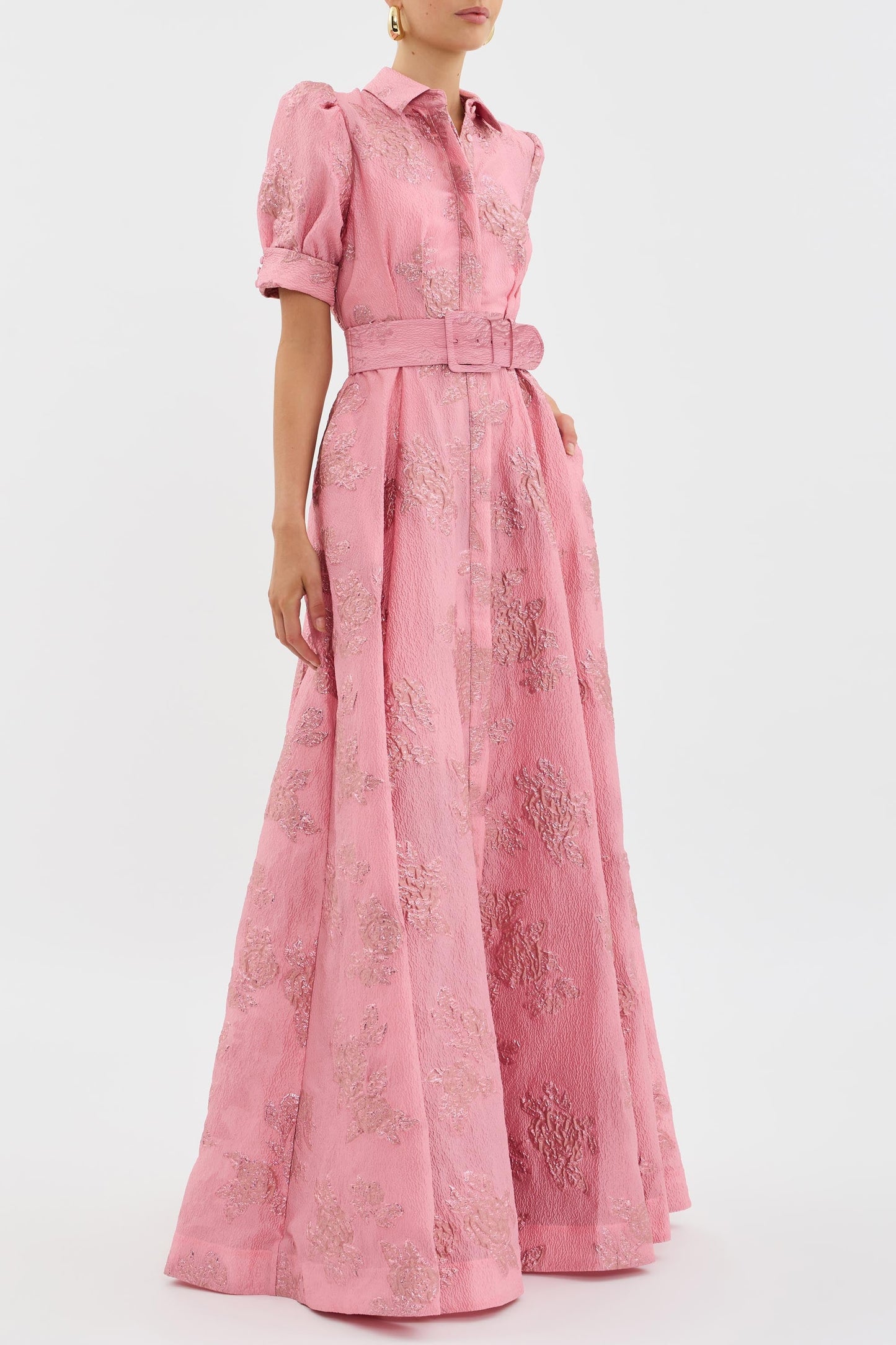 Charlotte | Elegant Floral Belted Maxi Dress