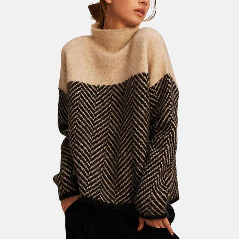 Eva - Herringbone Knitted Jumper