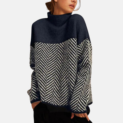 Eva - Herringbone Knitted Jumper
