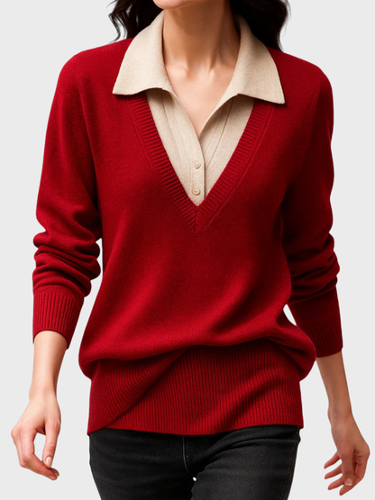 Alicia | Layered Knit Sweater