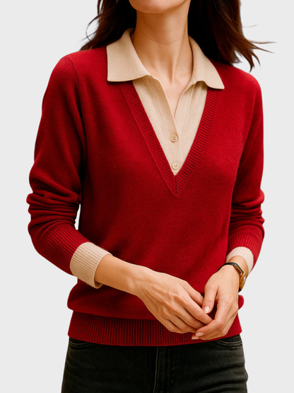 Alicia | Layered Knit Sweater
