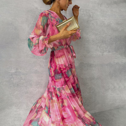 Wrap Dress with Floral Print