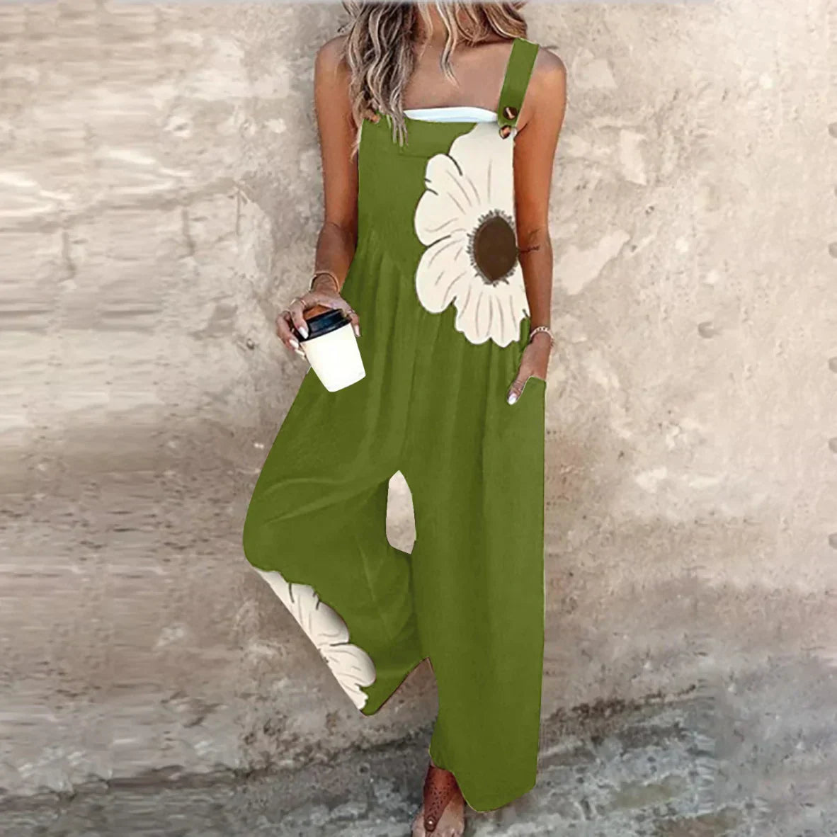 Comfortable Printed Dungarees