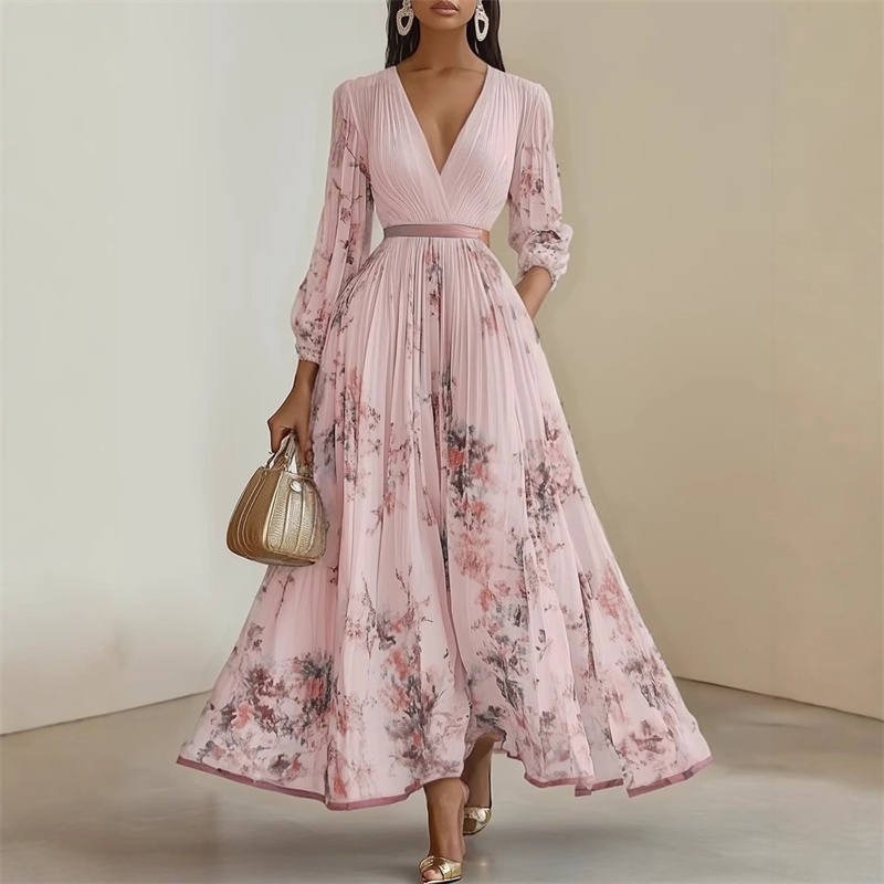 Alessira Long Sleeve Elegance Maxi Dress