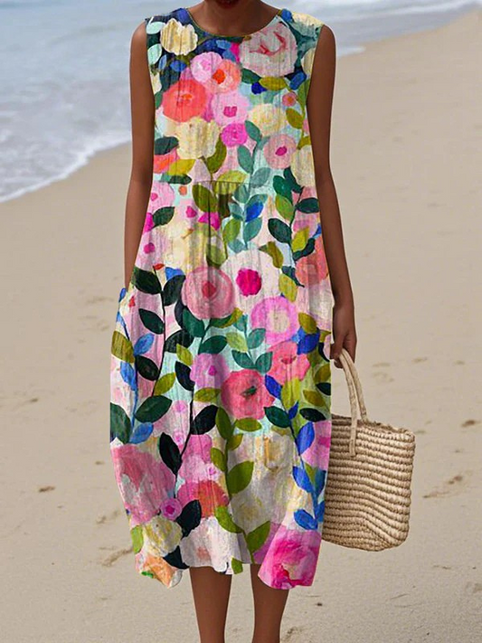 Ava | Floral Midi Dress